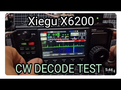 Xiegu X6200 CW Decode Settings OM0ET 