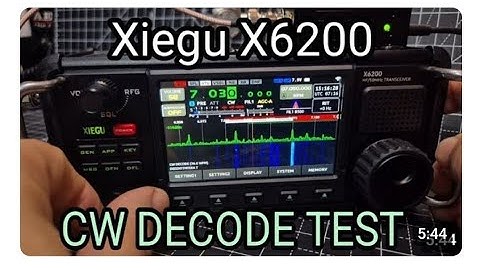 Xiegu X6200 , CW Decode Settings , OM0ET