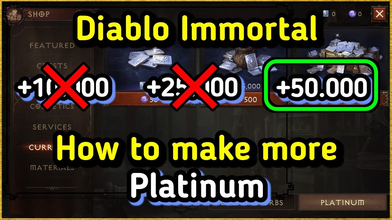 Diablo Immortal Platinum: How To Get It, Uses, Farming Activities