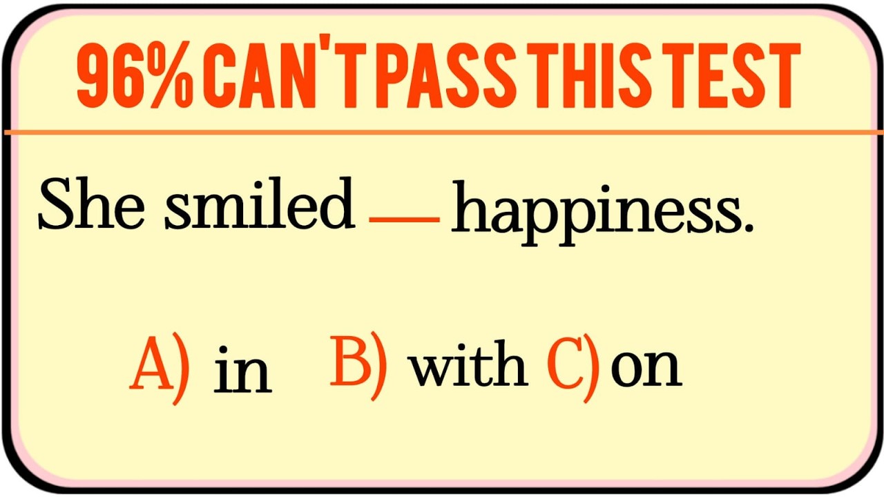 G for Grammar past present future mix ✨96% CAN'T PASS THIS TEST