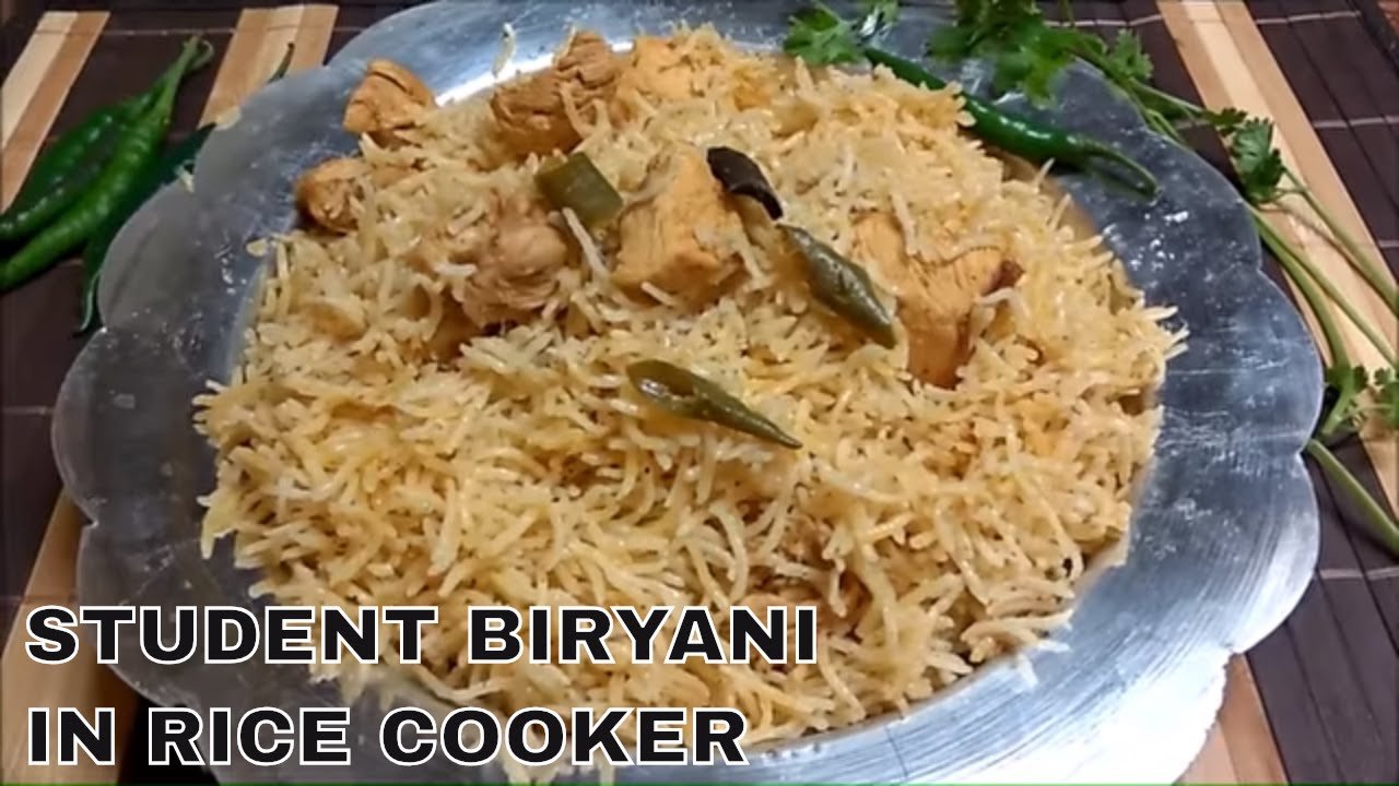 HOW TO COOK STUDENT BIRYANI IN RICE COOKER Easy Recipeرائس کوکر مے