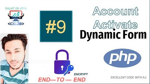 Account Activate Functionality Part-1 || PHP || EXCELLENT CODE WITH AJ