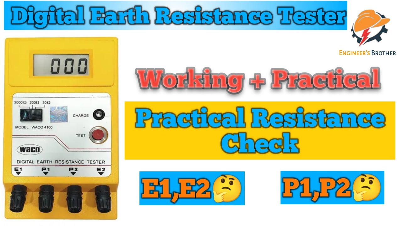 Digital Earth Resistance Tester // Working Principle & Practical Earth Testing //
