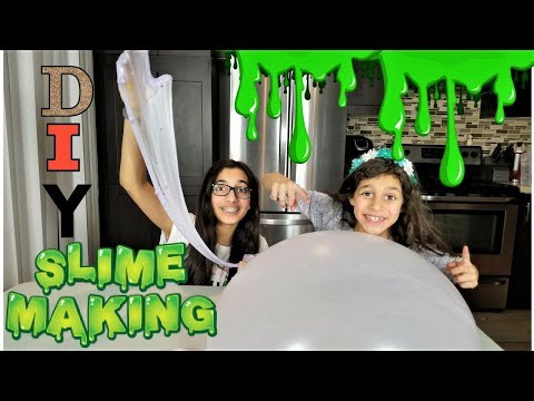 DIY Giant Fluffy slime!! 1 gallon of Elmer Glue vs clear