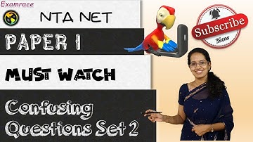 NTA NET Paper 1 Most Confusing Questions for 2020-2021 | Must Watch Tricks Set 2