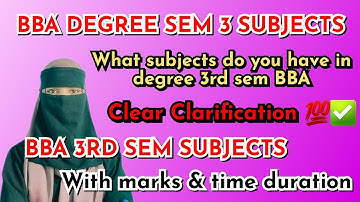 BBA degree 3rd semester subjects 💯✅️ What subjects do you have in BBA 3rd sem? BBA / BBA ANALYTICS