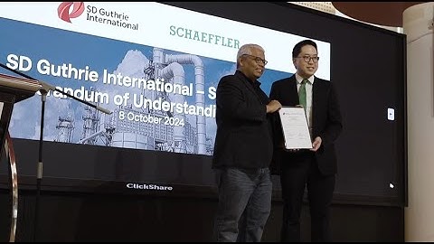 MOU signing with SD Guthrie International