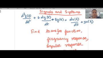 Find transfer function, frequency response, impulse and step response for differential equation P1