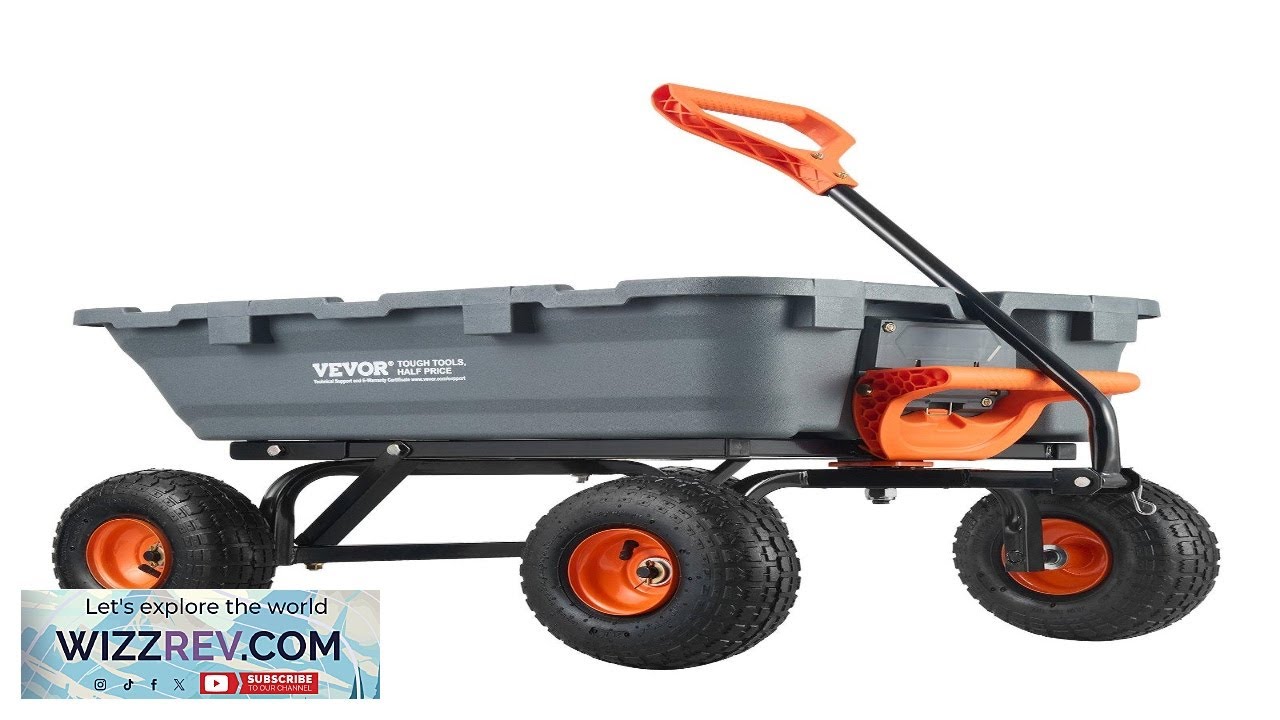 VEVOR Dump Cart Poly Garden Dump Cart with Easy to Assemble Steel Review
