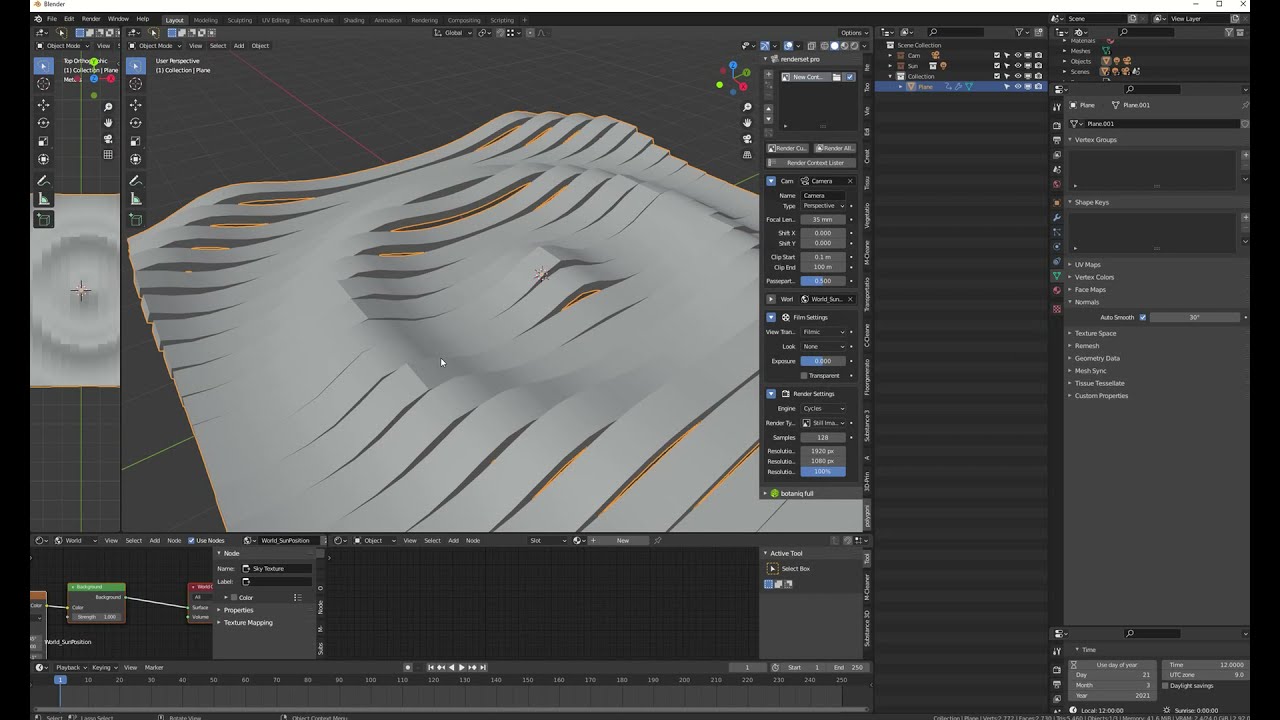 Create a Wavy Band Surface with Blender (Very quick way)