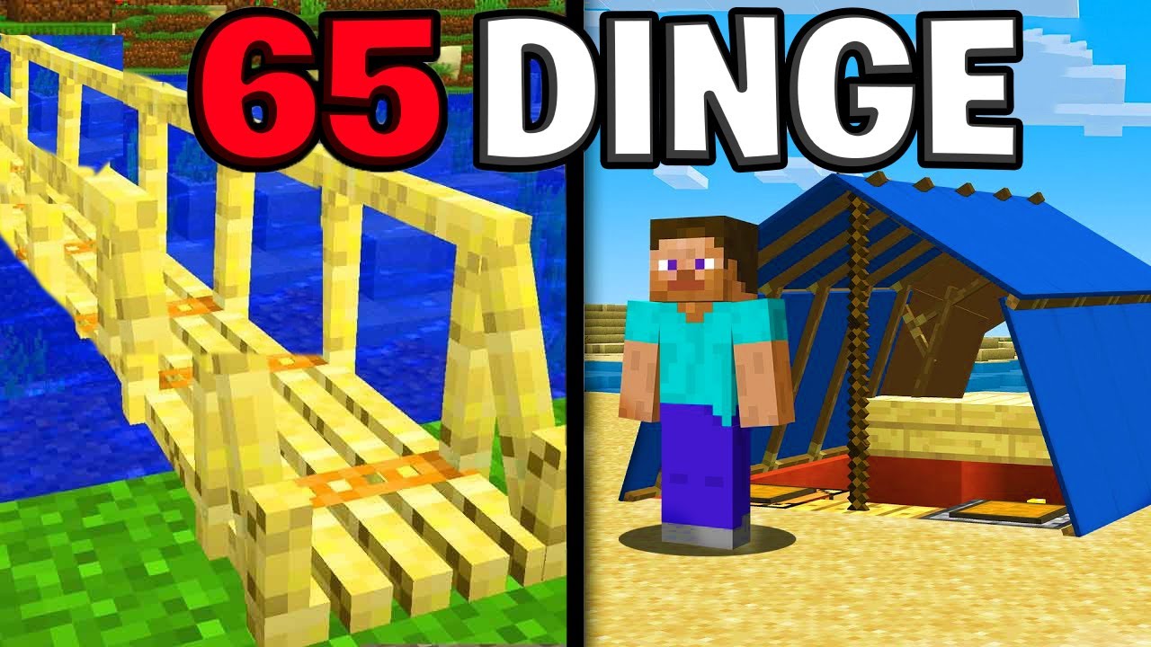 65 DINGE in MINECRAFT die du wirklich BAUEN kannst!