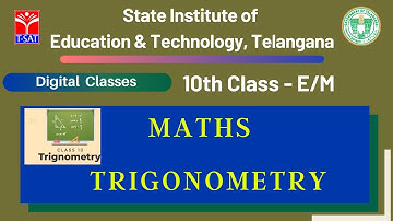 SIET 10th (E/M) ||  MATHS  - TRIGONOMETRY  || T-SAT
