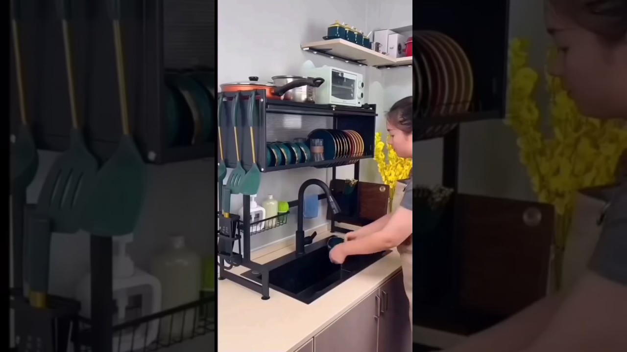 Maximize your space | Modern Over-the-Sink Dish Drying Rack | Kitchen Organization Ideas 2025 