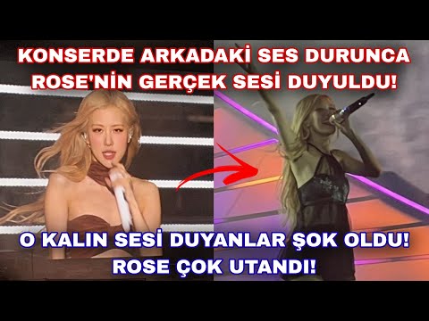 Yeni konserde arkadaki ses durunca Rose'nin gerçek sesi duyuldu! O kalın sesi duyanlar şok oldu!