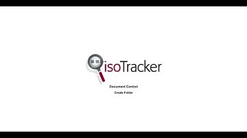 How to create folders in the isoTracker Document Control software