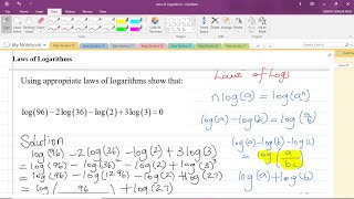 CAPE Integrated Mathematics - Module 1: Foundations of Mathematics - Laws of Logarithms