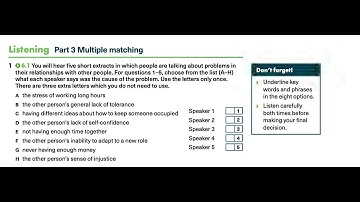 Ready for B2 First (Unit 6, Listening)