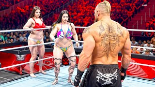 Brock Lesnar vs Two Indian Girl Wrestler 🇮🇳 WWE Raw Highlights Today 4 June 2024