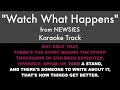 "Watch What Happens" from Newsies - Karaoke Track with Lyrics on Screen