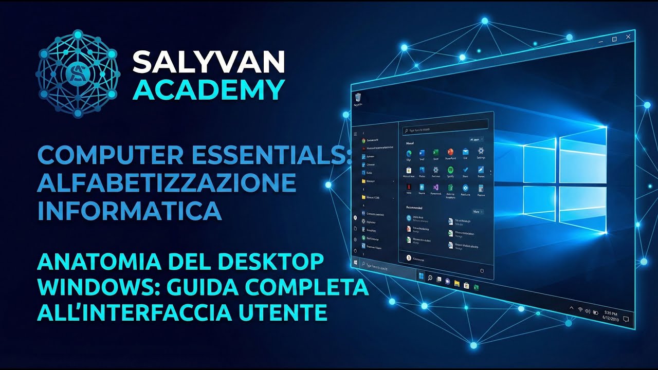 Anatomia del Desktop Windows: Guida Completa all’Interfaccia Utente | Computer Essentials #5