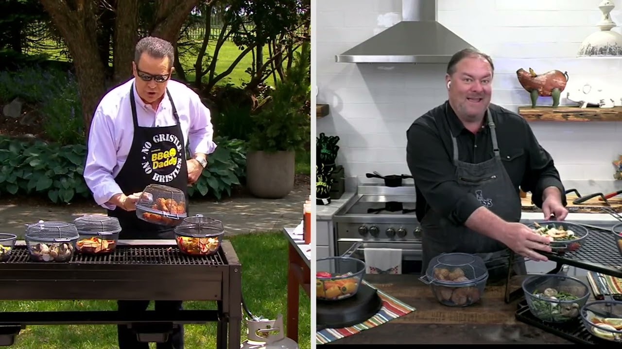 Corky's 3-in-1 Grill Basket with Removable Handles on QVC