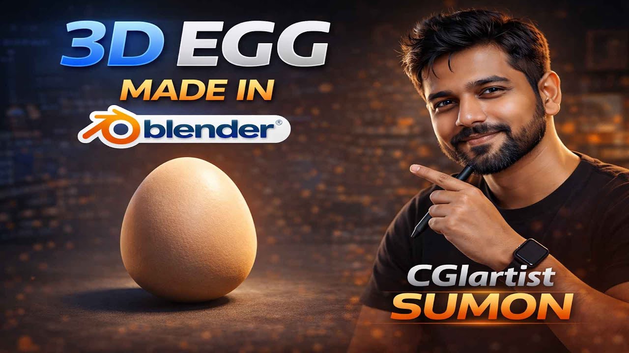 3D Egg Model in Blender | CGI Artist Journey