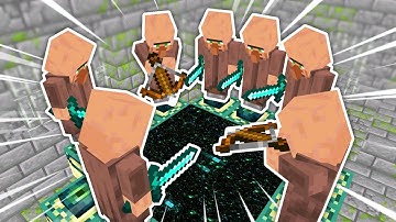 Minecraft, aber Villager spielen das Spiel für mich