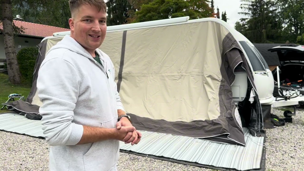 🏕️ Komplettes Vorzelt Aufbau Video | Dometic Residence Air All Season 18 + Hobby 650 KMFe Wohnwagen🚐