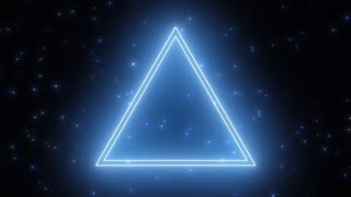 Simple Flickering Neon Laser Electric Triangle Shape Glowing Overlay 4K UHD 60fps 1 Hour Video Loop