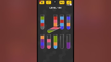 #new Water Color Sort Puzzle level 184 #WaterColorSortPuzzle #game #games
