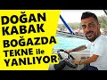 Doan kabak stanbul boaznda tekne ile yanlyor