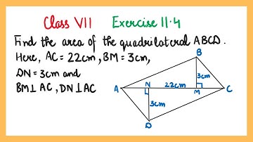 Q11, Ex.11.4 Chapter:11 Perimeter And Area | NCERT Maths Class 7 | CBSE | Area of the Quadrilateral