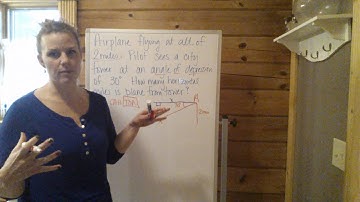 Trigonometry word problem:distance from plane