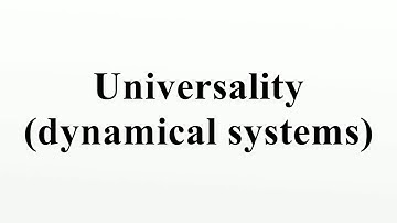 Universality (dynamical systems)