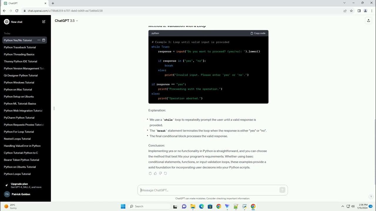 how to use yes or no in python - YouTube