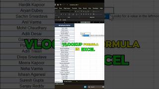 🔥 99% Beginners Ye Excel Formula Nahi Jaante! 😱 | VLOOKUP Formula ✅ | MS Excel #Shorts