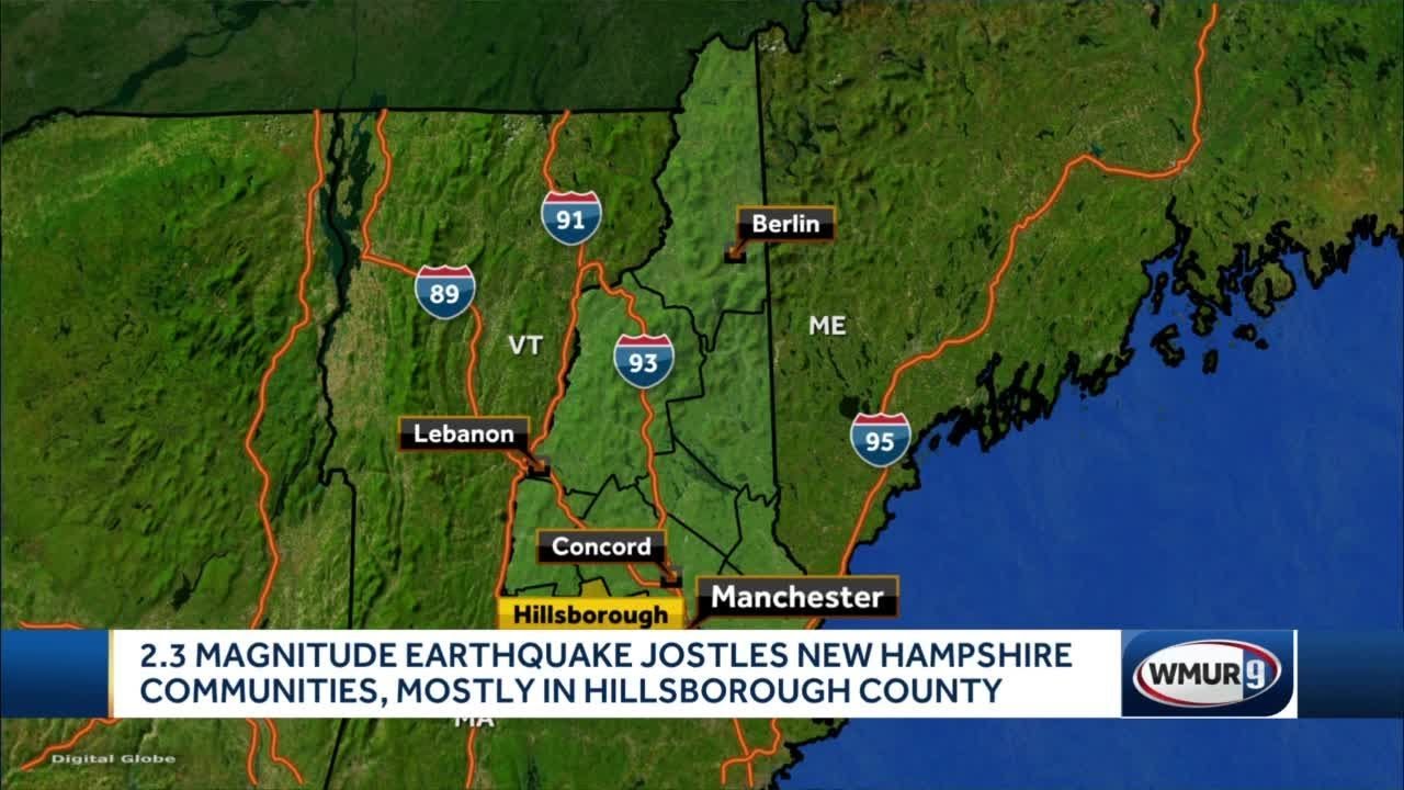 2.3 magnitude earthquake jostles New Hampshire communities YouTube