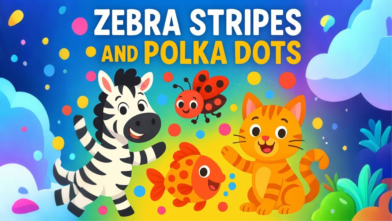 Zebra Stripes and Polka Dots | Fun Animal Song for Kids, Toddlers & Preschoolers