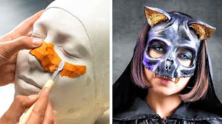 DIY Plastic Cat Mask || Unique Mask-Making Process For Carnivals