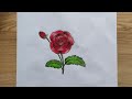 How to draw a Rose drawing step by step drawing tutorial 