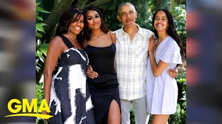 Former President Barack Obama shares family quarantine details | GMA