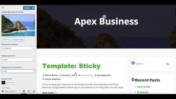 Apex Business WordPress Theme Banner Setup
