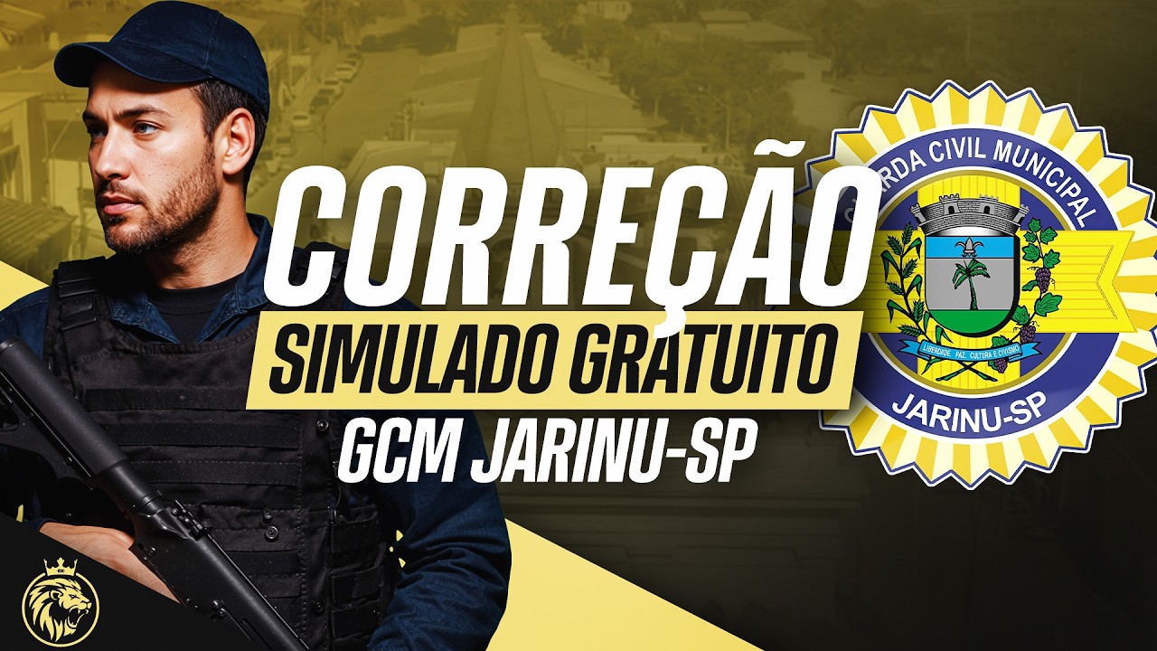 🚨 GCM JARINU-SP | MINISSIMULADO GRATUITO - TREINO NO PADRÃO INSTITUTO MAIS