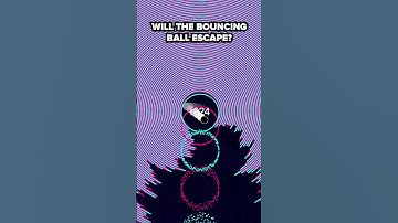 Can it escape? 🤔 #satisfyingvideo #physics #bouncingball