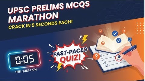 UPSC MCQ Challenge! 30 Questions in 5 Seconds | Test Your Prelims Speed. 