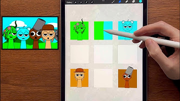 Color Mixing with Sprunki Characters in Procreate! #colormixing #sprunki #procreate