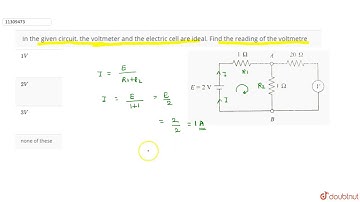 In the given circuit, the voltmeter and the electric cell are ideal. Find the reading of the