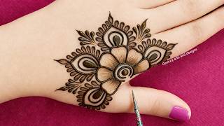 Very beautiful stylish back hand mehndi design😍 | Easy simple mehndi | Mehandi ka design | Mehndi.