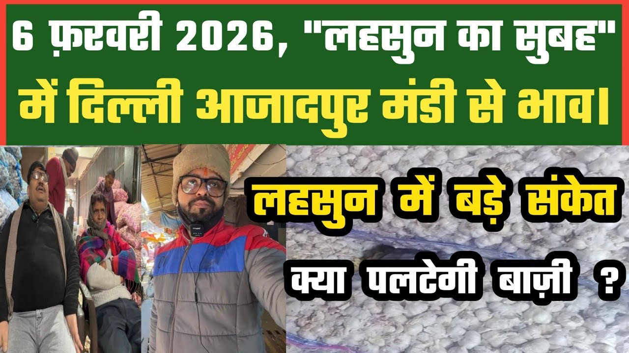 आगे लहसुन के लिए अच्छा क्या ? Azadpur Delhi Mandi Today 06-02-2026 को बने ऐसे Garlic Price DMT TV