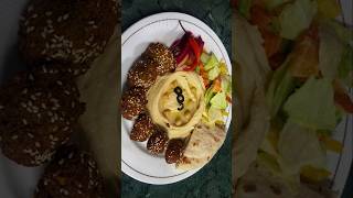 Crispy Falafel with Creamy Hummus & Soft Pita Bread 🧆🥙 | Middle Eastern Food